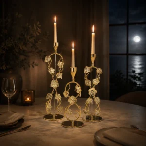 Timeless Dinner Table 3-Piece Candle Holder Set