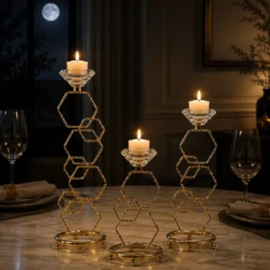 Timeless Home Accent 3-Piece Candle Holder Set