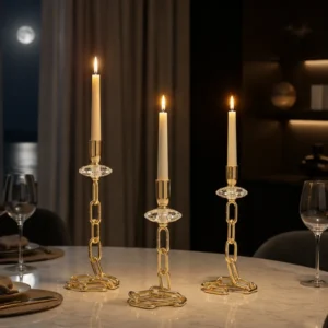 Timeless Mantel 3-Piece Candle Holder Set